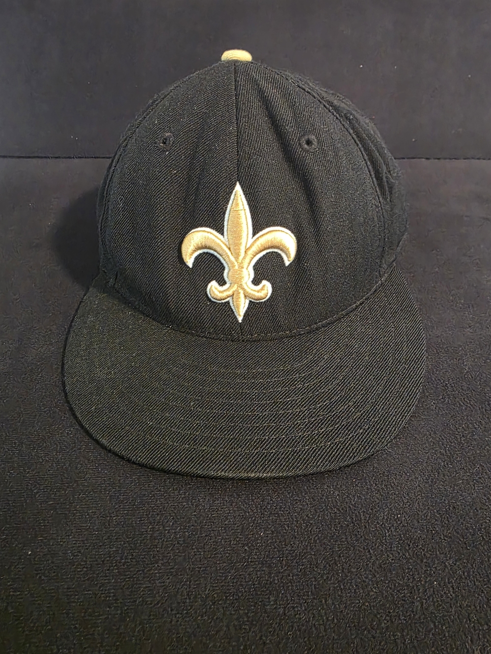 Mitchell & Ness New Orleans Saints NFL Vintage Collection Fitted Hat Cap Black